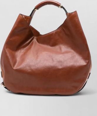 Moschino shoulder bag gold tone hardware top handle