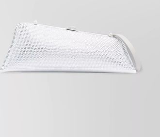 The Attico satin clutch bag crystal embellishment