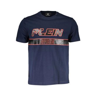 Plein Sport T-Shirts, male, Blue, Size: 2XL Short Sleeve T-Shirt