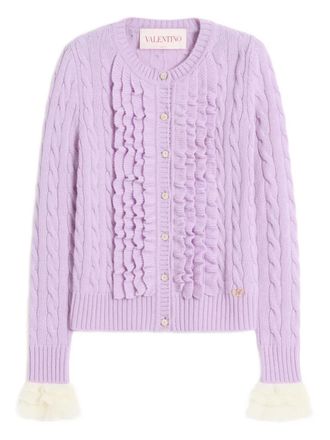 Valentino Garavani wool cardigan - women - Virgin Wool - S - Purple