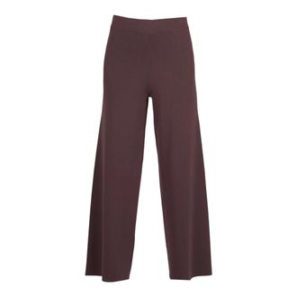 Alpha Studio Wide Trousers, female, Brown, Size: XL Pantalone Gar&ccedil;onne in maglia