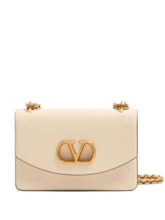 Valentino Garavani Borsa a spalla Vain in pelle - Toni neutri