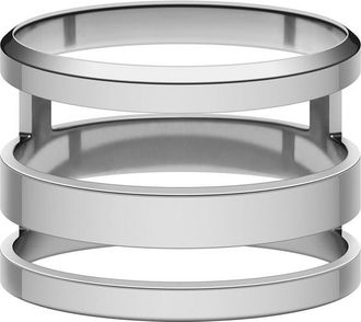 Daniel Wellington Womens DW00400135 Ladies Elan Triad Ring - Silver - Size L 1/2