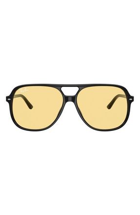 Ray-Ban Bill 60mm Square Sunglasses in Black /Yellow at Nordstrom