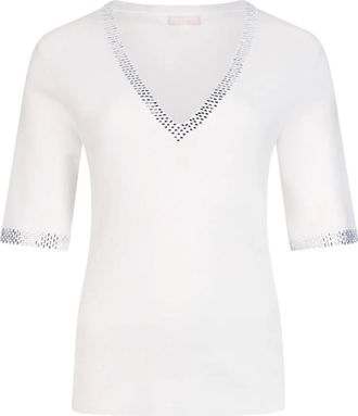 Liu Jo T-shirt con scollo a V - Bianco