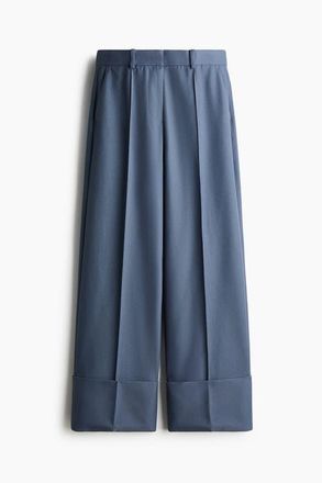 H&M Tailored Twill Trousers in Dusty Blue at Nordstrom, Size 14