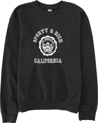 Sporty & Rich California Emblem Crewneck - Heren - Sweatshirts - Zwart - L - Hoodies & sweatvesten