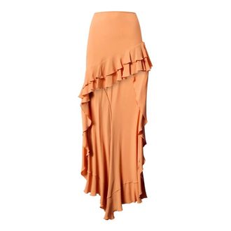 Andamane Maxi Skirts, female, Orange, Size: M Camelia Cascade Maxi Skirt