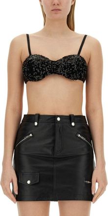 Moschino Sequined Cropped Top