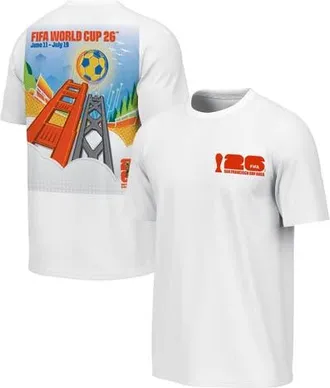 Outerstuff Mens Outerstuff White 2026 FIFA World Cup San Francisco Host City Poster Graphic T-Shirt at Nordstrom, Size Medium