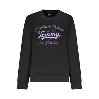Tommy Hilfiger Womens Logo Graphic Sweatshirt - Dark Grey Cotton - Size X-Large