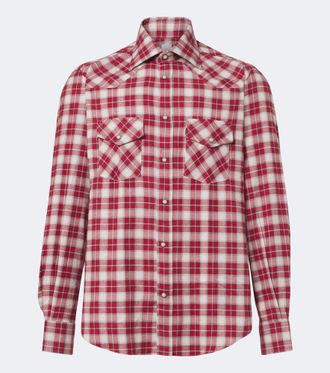 Eleventy Plaid cotton shirt