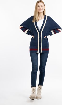 Dreimaster Dreimaster Vest met knopen Dames Navy Veelkleurig
