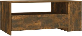vidaXL Vidaxl - Mesa De Centro Madera De Ingenier&iacute;a Roble Ahumado 102x55x42 Cm
