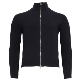 Theory Zip Up Cardigan in Black Cotton
