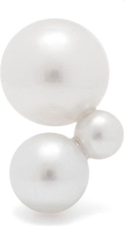 Sophie Bille Brahe 14kt yellow gold freshwater pearls Petite Stellari single earring - women - 14kt Recycled Yellow Gold/Freshwater Pearl - One Size