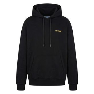 Off-white Zwarte hoodie- zacht en comfortabel katoen - Heren - Sweatshirts & Hoodies - Zwart - Maat: S Katoen
