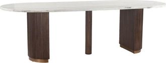 Richmond Interiors Ovaler Marmor Design Esstisch Mayfield 250 x 100 cm