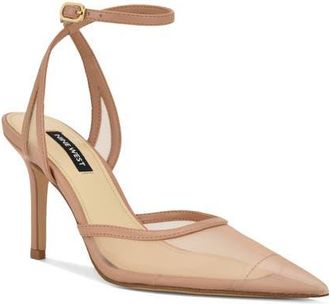 Nine West Gullia Ankle Strap Pump in Light Natural at Nordstrom, Size 6.5