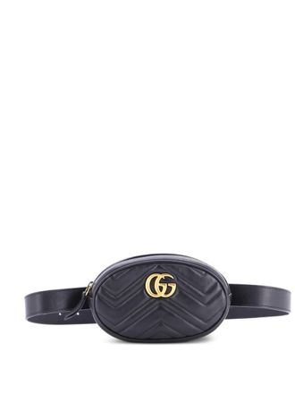 Gucci GG Marmont Matelasse Leather belt bag - Nero