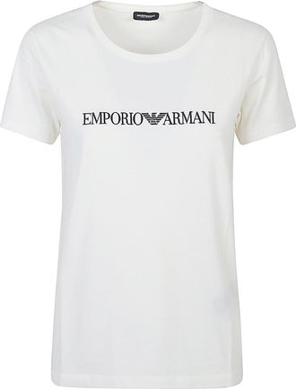 Emporio Armani White Logo Cotton T-shirt