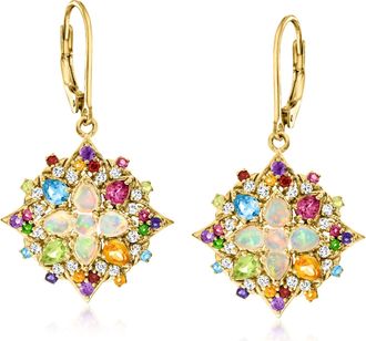 Ross-Simons Opal and Multi-Gemstone Drop Earrings