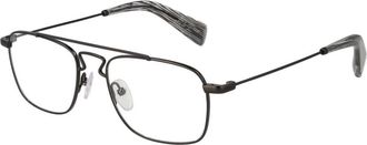 Yohji Yamamoto Gunmetal Rechthoekige Optische Monturen - Heren - Brillen - Grijs - ONE Size - Accessoires