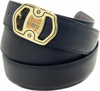 Burberry Pre-owned Belts, male, Black, Size: ONE SIZE Pre-owned Leather belts