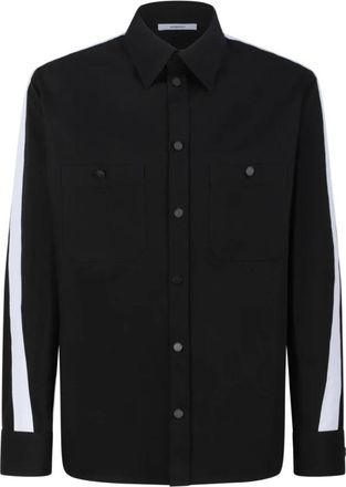 Givenchy Katoenen Overshirt met Contrasterende Zijpanelen - Heren - Zomerjassen - Zwart - L - Katoen - Jassen