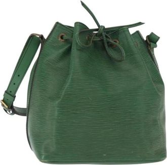 Louis Vuitton Pre-owned Bucket Bag - Dames - Vintage Tas - Groen - ONE Size - Leer - Vintage