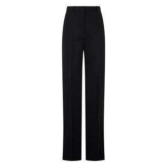 Max Mara Dames, Broeken, Zwart, Maat: M Katoen