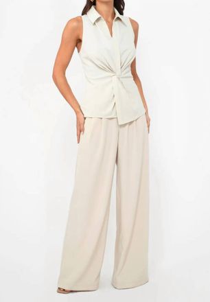 Greylin Rola Textured Sleeveless Top In Ecru