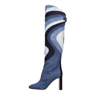 Maisons Skorpios Laarzen Blauw - Dames - Laarzen met Hak - Blauw - 41 EU - Denim - Schoenen