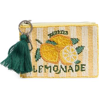 Collection XIIX Squeezed Lemonade Beaded Coin Pouch in Yellow at Nordstrom Rack