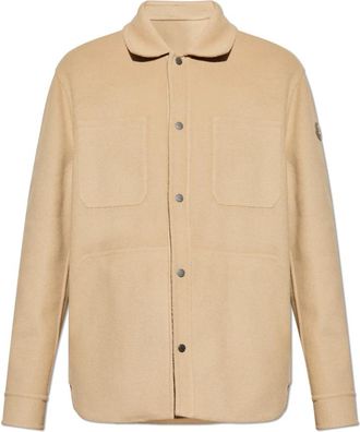 Moncler Tagnit Reversible Shirt Jacket - Heren - Zomerjassen - Beige - XL - Wol - Jassen