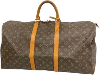 Louis Vuitton Pre-owned Boston Bag - unisex - Pre-owned - Bruin - Maat: ONE Size Zijde
