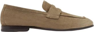 Scarosso Grijze Su&egrave;de Penny Loafers - Heren - Loafers - Beige - 42 1/2 EU - Su&egrave;de - Schoenen