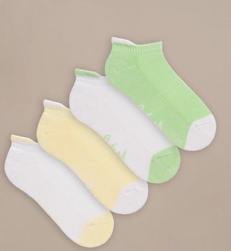 BAM Womens Quarter Crop Socks - 4 Pack -Size 4-7 - UK Size 4-7