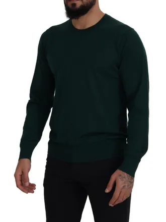 Dolce & Gabbana Mens Cashmere Crewneck Sweater Green