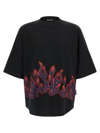 Palm Angels Mens Flames T-Shirt
