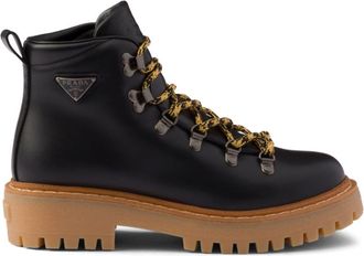 Prada leather combat boots - women - Leather - 39.5 - Black