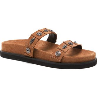 Free People Findings Slide Sandal in Driftwood Tan Suede at Nordstrom, Size 10
