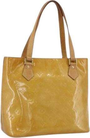 Louis Vuitton Pre-owned Vintage Handtas van Gepatenteerd Leer - Dames - Vintage Shopper - Beige - ONE Size - Leer - Vintage