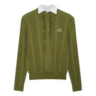 Shushu/Tong Round-neck Knitwear, female, Green, Size: S Round-neck Knitwear