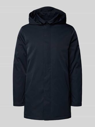Profuomo Regenjacke mit verdecktem Rei&szlig;verschluss in Marine, Gr&ouml;&szlig;e 50