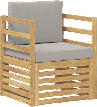 vidaXL Conjunto De Sof&aacute;s De Exterior Poli&eacute;ster Blanco Y Gris Claro Vidaxl