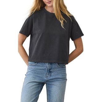 Marine Layer Cloud 9 Jersey Crewneck T-Shirt in Black at Nordstrom, Size X-Small