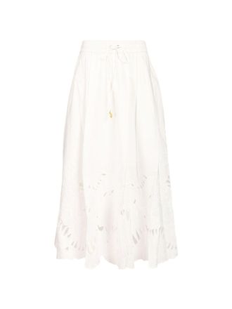 Zimmermann Falda midi de algod&oacute;n Mahon de Zimmermann