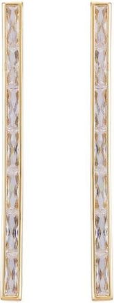 Vince Camuto Baguette Crystal Linear Drop Earrings in Gold Tone/Clear at Nordstrom Rack