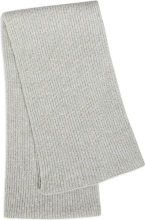 John Smedley ribbed starka scarf - men - Recycled Cashmere/Wool - One Size - Grey